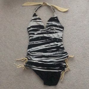 Black and White Stripe Tankini Swim Set ☀️🏄🏻‍♀️